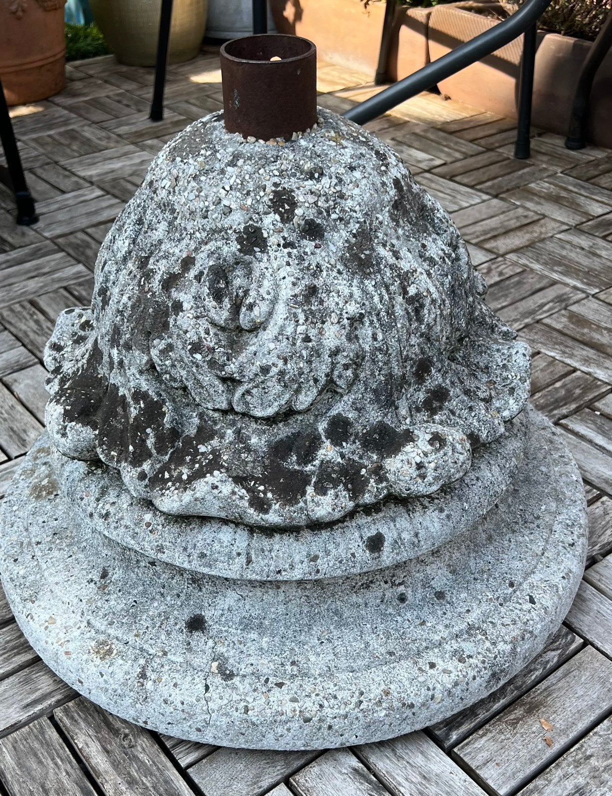 Zwaar betonnen parasolvoet, Tuin en Terras, Parasols, Ophalen, Zo goed als nieuw, Minder dan 1 meter, Parasolvoet