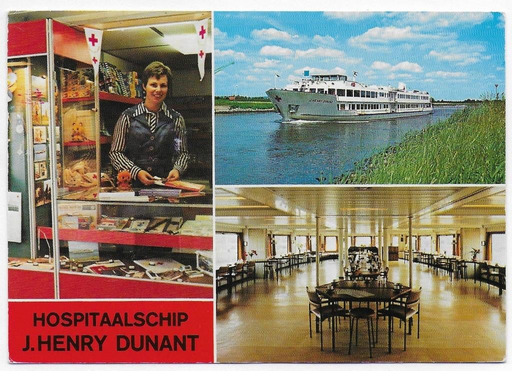 Hospitaalschip Rode kruis gelopen ansichtkaart( B 2942, Ophalen of Verzenden, 1960 tot 1980, Gelopen, Overijssel