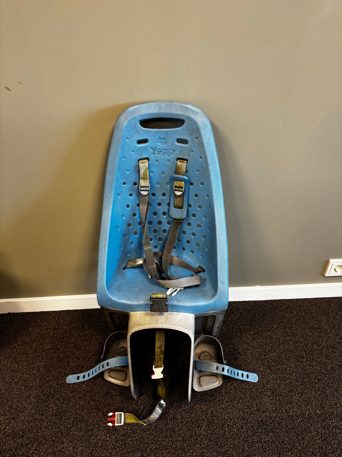 Yepp Fietsstoeltje Achterzitje Blauw, Achterzitje, 22 t/m 36 kg, Ophalen of Verzenden, Gebruikt
