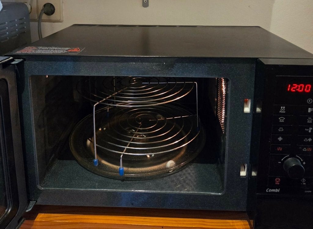 Samsung Combi Magnetron CE107M - Zwart, Witgoed en Apparatuur, Ophalen, Combimagnetron, Gebruikt, Draaiplateau