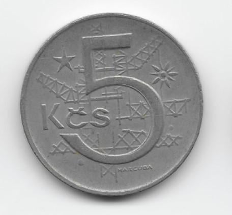 Tsjecho-Slowakije 5 korun 1975 KM# 60, Verzenden, Overige landen, Losse munt