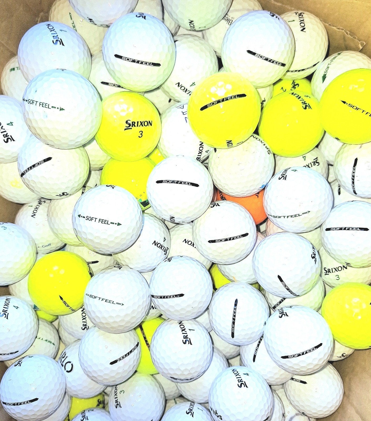 50 Srixon Soft Feel AAAA golfballen, Ophalen of Verzenden, Zo goed als nieuw, Bal(len)