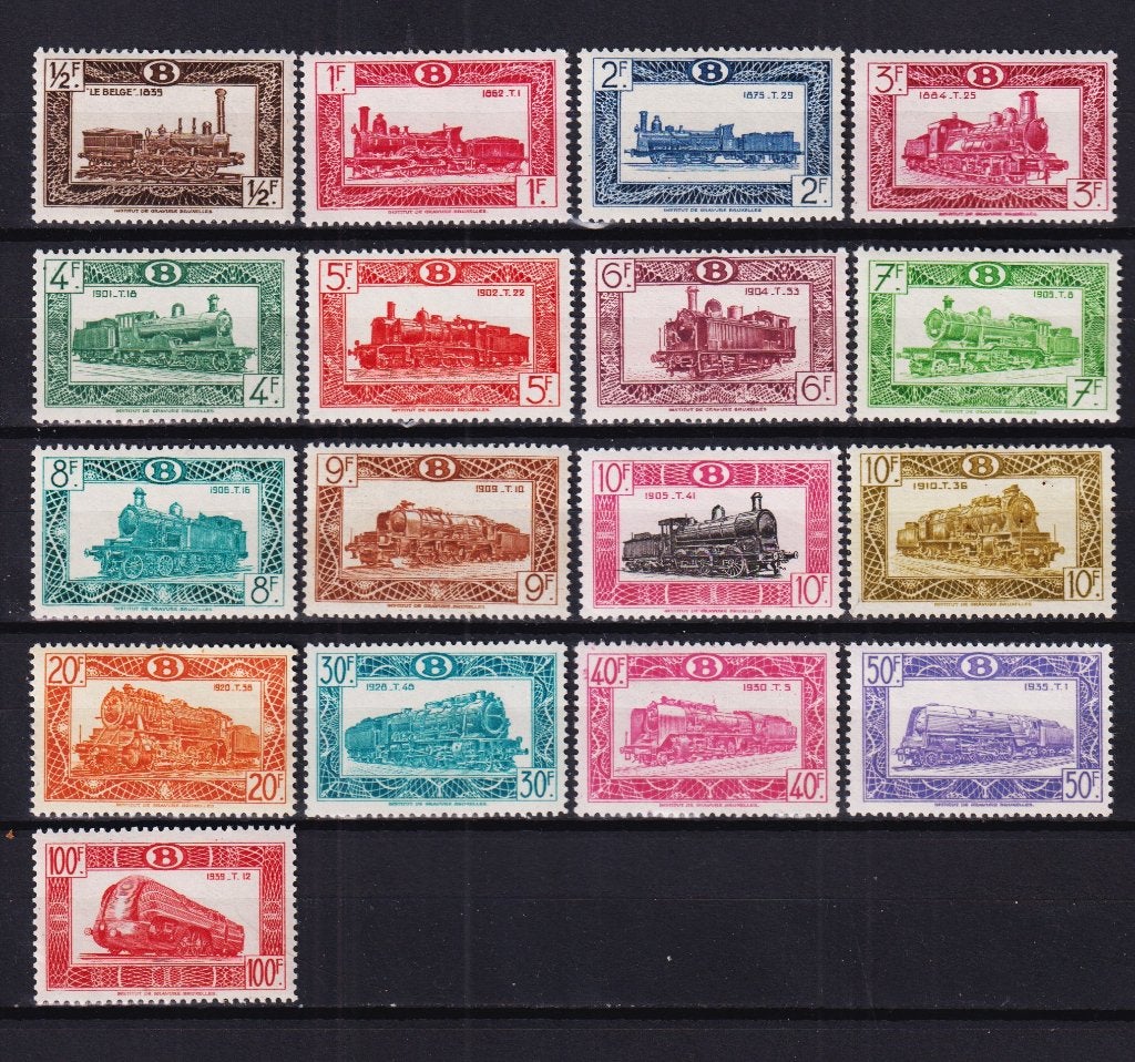 België spoorwegzegels 1949 TR304-320 **, Ophalen, Postfris, Treinen, Postfris