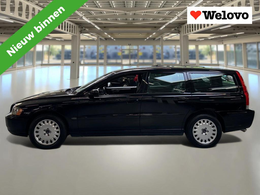 Volvo V70 2.4 Incl. BTW dealer onderhoud, Rijklaar+Garantie., Stof, Gebruikt, Elektrische ramen, Zwart