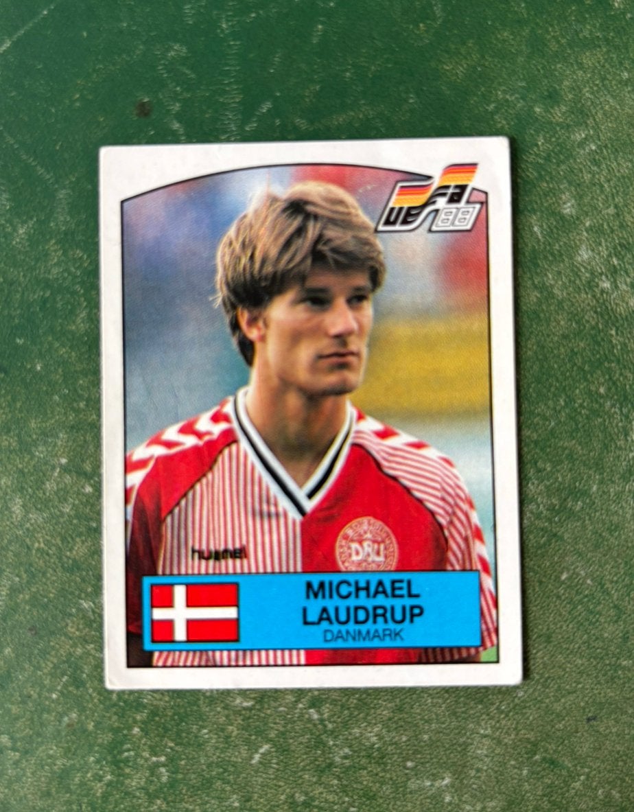 Panini plaatje Michael Laudrup Denemarken Euro 88, Ophalen of Verzenden