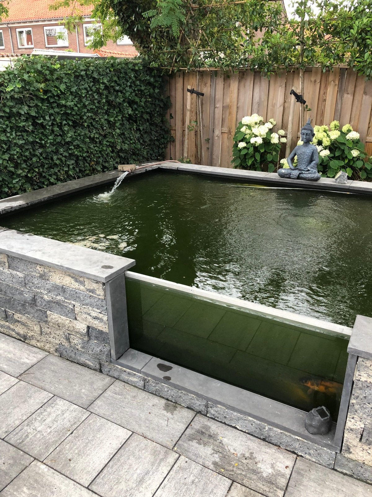15 m³ complete koi/karpervijver met kijkraam + filter + pomp, Tuin en Terras, Vijvers, Ophalen, Gebruikt