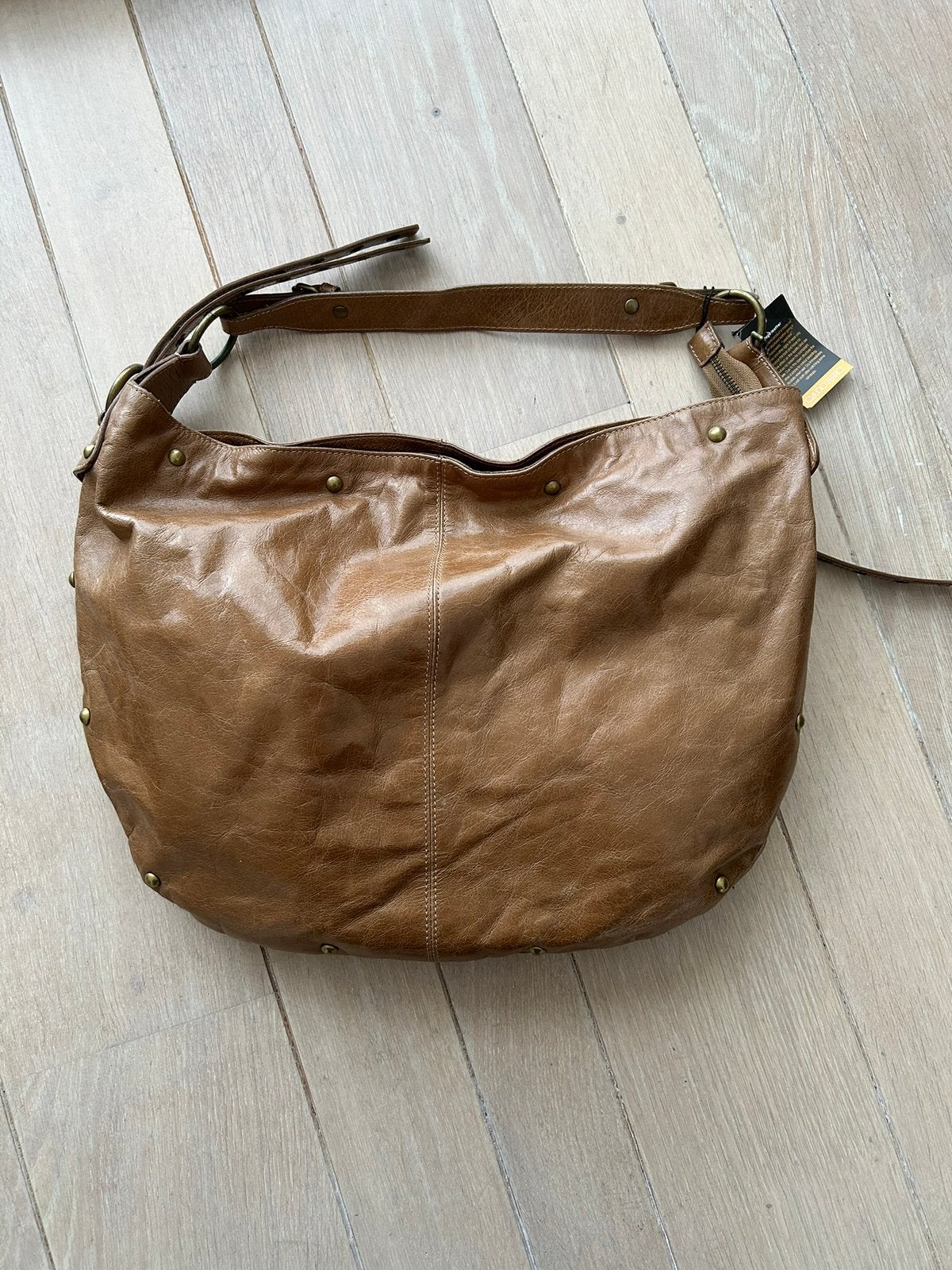 Nieuwe Claudio Ferrici handtas – Vintage leer – bruin/cognac, Sieraden, Tassen en Uiterlijk, Tassen | Damestassen, Ophalen of Verzenden