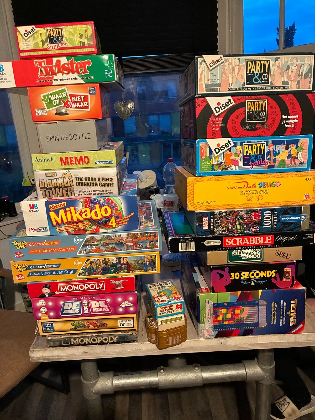Grote collectie bordspellen en partyspellen, Hobby en Vrije tijd, Een of twee spelers, Ophalen, Gebruikt