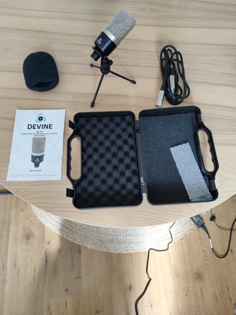 Devine BM-400 Studio Microfoon met Statief en Kabel, Muziek en Instrumenten, Microfoons, Ophalen of Verzenden, Nieuw, Studiomicrofoon