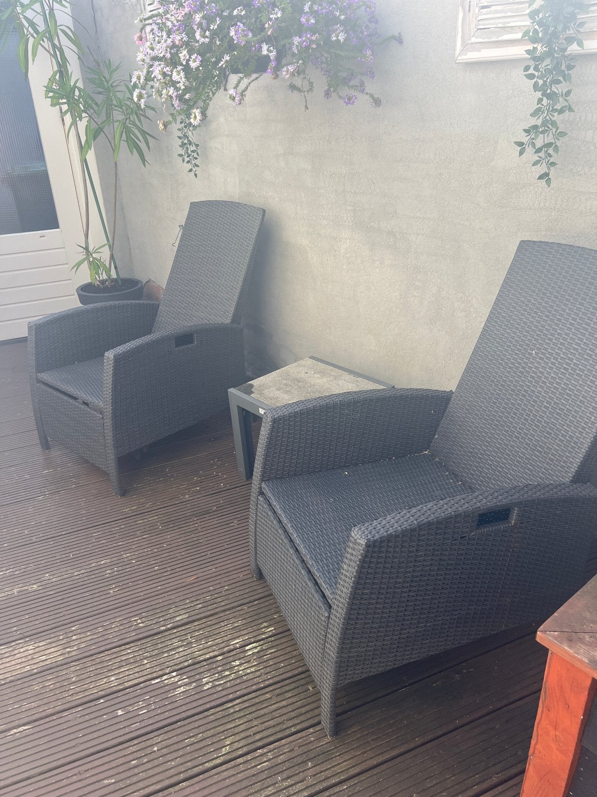 Royal Patio tuinstoelen met bijzettafel, Tuin en Terras, Tuinsets en Loungesets, Gebruikt, Wicker, Stoel, Tuinset