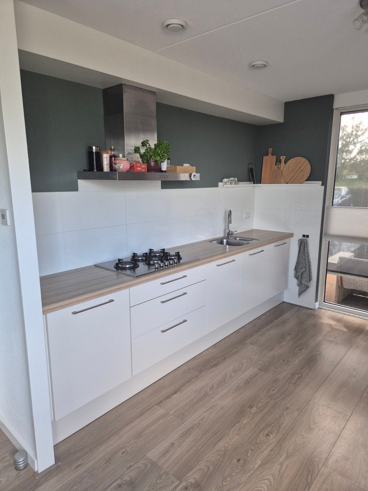 gebruikte keuken, Huis en Inrichting, Keuken | Complete keukens, Ophalen, Gebruikt, Overige materialen, Wit