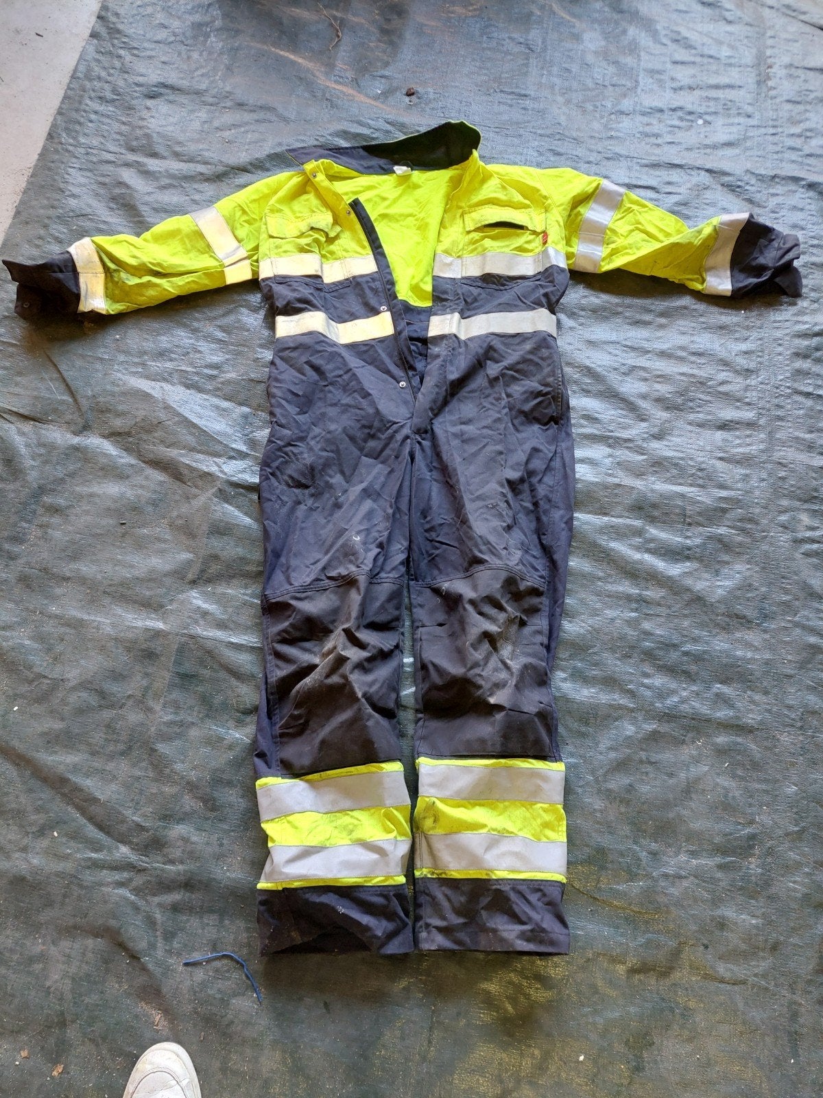 PW Overall - Veiligheidsoverall met reflector maat 52, Tuin en Terras, Werkkleding, Gebruikt, Overall, Ophalen of Verzenden, Heren