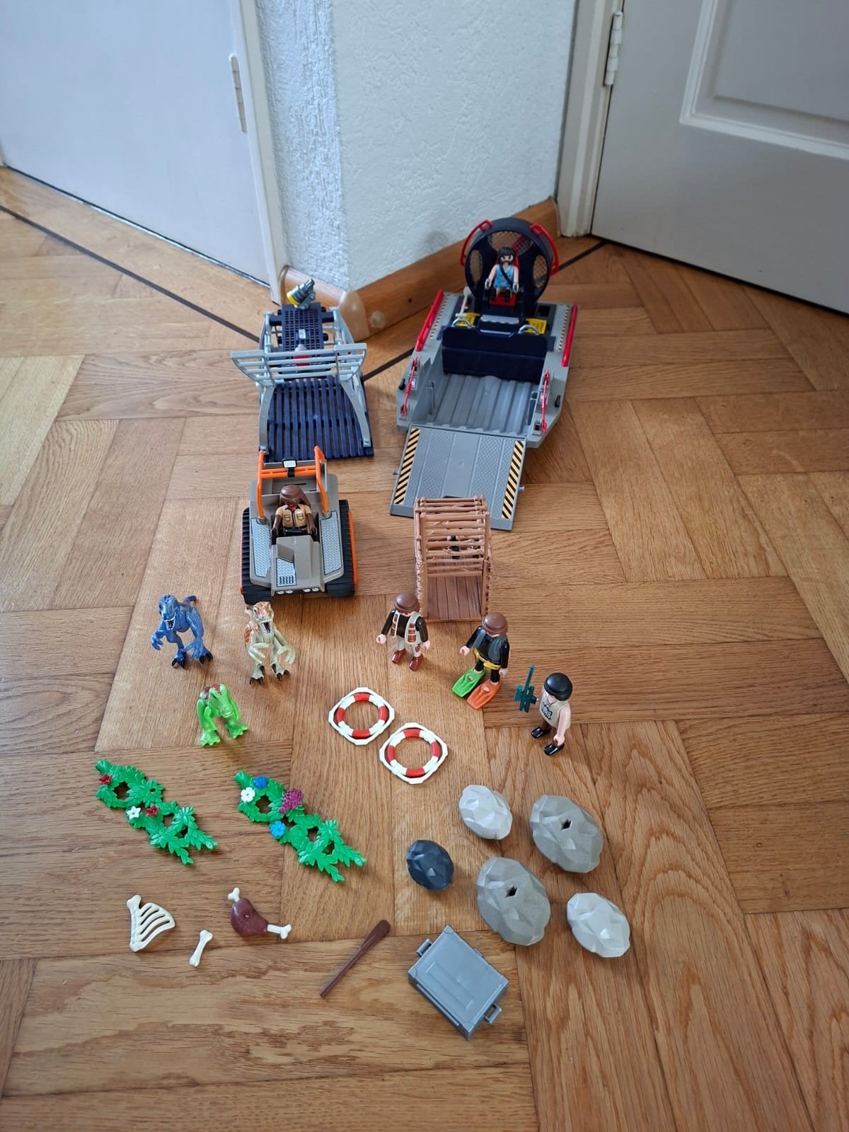 Playmobil 9433 Hovercraft met Dino Kooi en Extra's, Gebruikt, Losse onderdelen, Voertuig, Ophalen of Verzenden