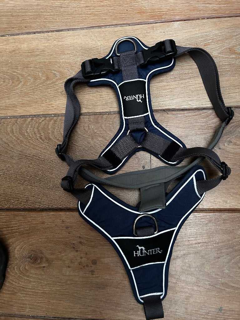 Hunter Divo Hondentuig – Donkerblauw L-XL, Dieren en Toebehoren, Hondenriemen, Ophalen of Verzenden, Zo goed als nieuw, Hondenriem-accessoire