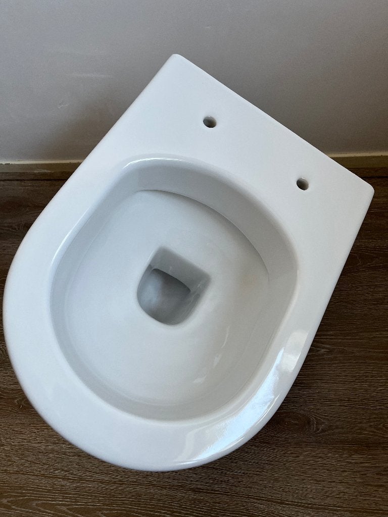 Clou Hammock randloos wandtoilet en closetzitting, Ophalen, Zo goed als nieuw, Steen, Toilet