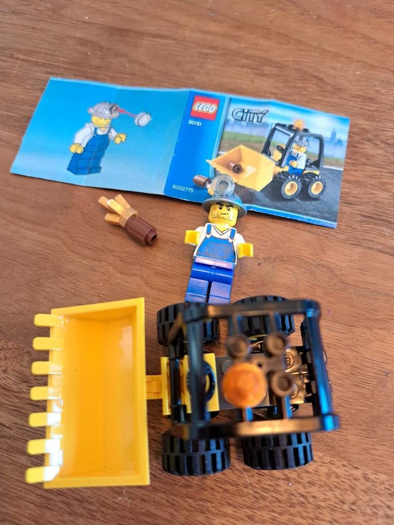 Lego City Mijnwerker Bulldozer 30151, Ophalen of Verzenden, Zo goed als nieuw, Complete set, Lego