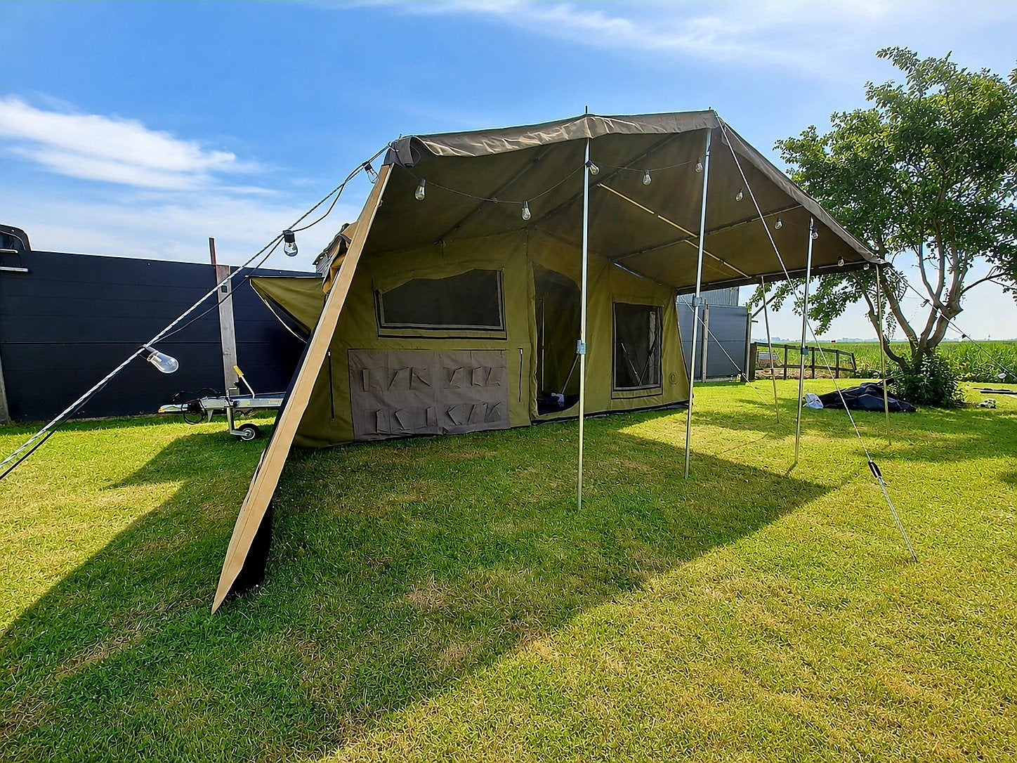 Tenttrailer / Vouwwagen Nieuw  Buite Lewe  GordiGear, Caravans en Kamperen, Vouwwagens, Ophalen of Verzenden, Groen, Tot en met 4