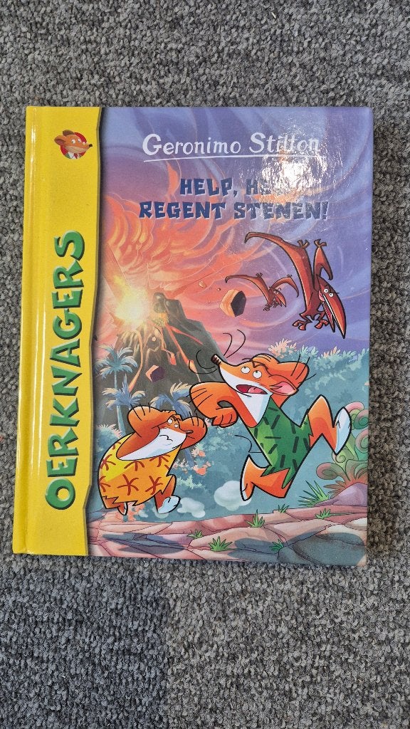 Geronimo Stilton - Help, het regent stenen! (Oerknagers), Gelezen, Fictie algemeen, Geronimo Stilton, Ophalen of Verzenden