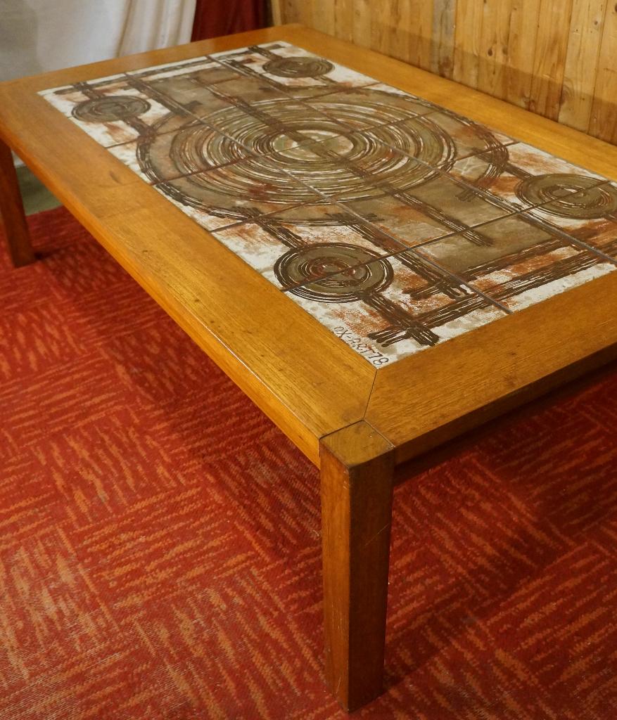 Retro Ox Art Design industrieel Deense salontafel Meubel 77e, Huis en Inrichting, Tafels | Salontafels, Ophalen, Gebruikt, 100 tot 150 cm