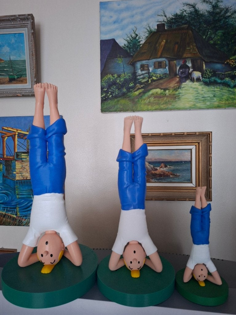 Kuifje yoga beeldje 20cm. handgeschilderd, Ophalen of Verzenden, Nieuw, Overige typen