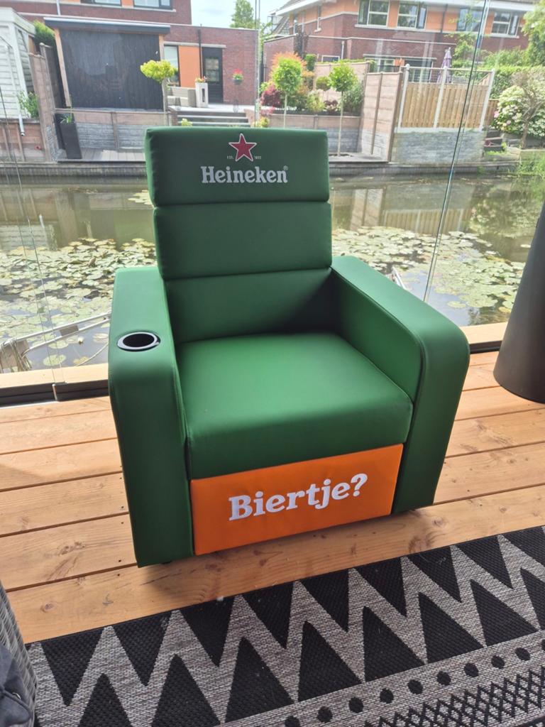 Heineken  box stoel, WK topper!, Ophalen, Gebruikt, 75 tot 100 cm, 50 tot 75 cm