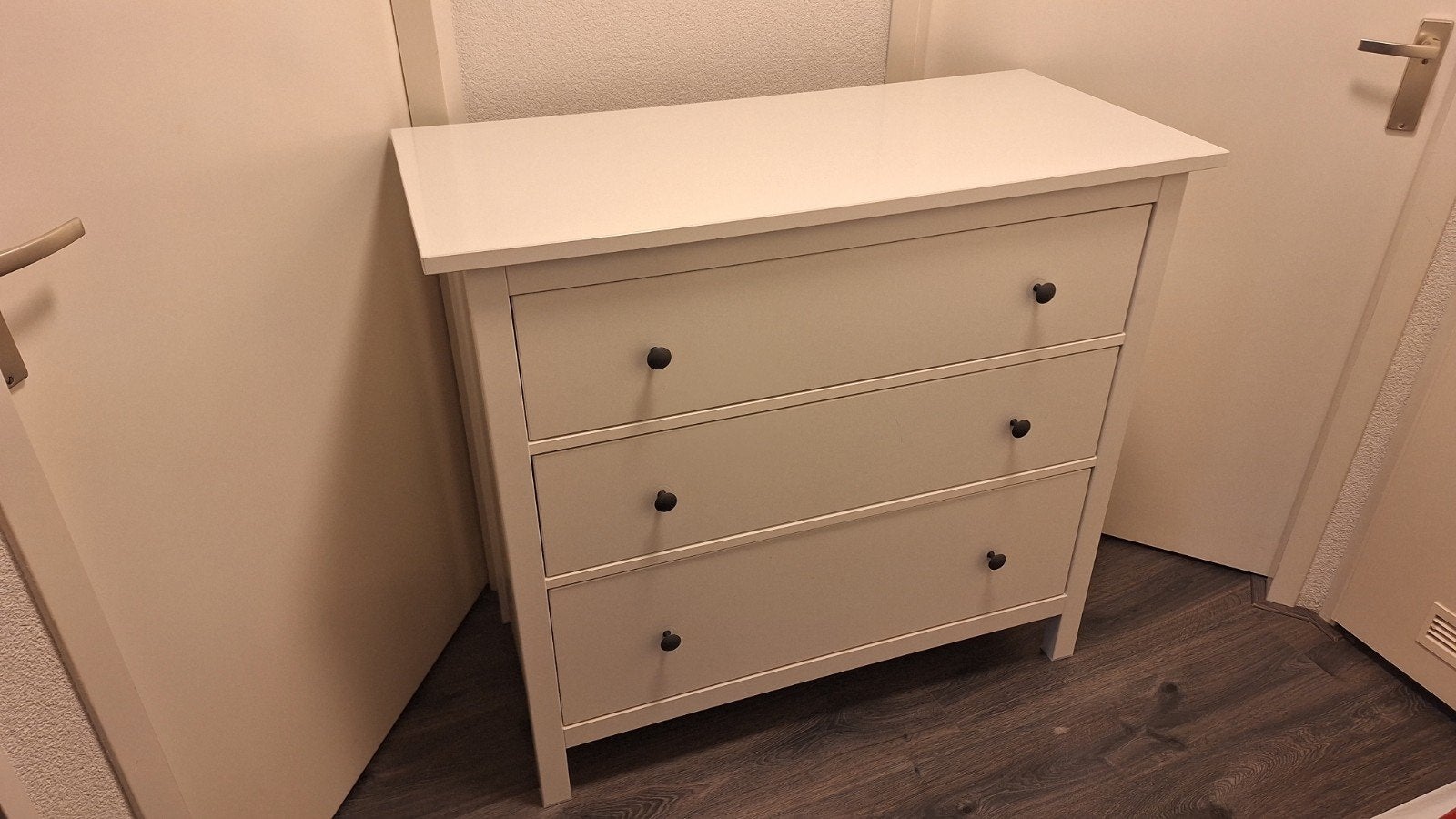 Hemnes ladekast met 3 lades - Wit, Huis en Inrichting, Ophalen, Gebruikt, 50 tot 100 cm, 3 of 4 laden