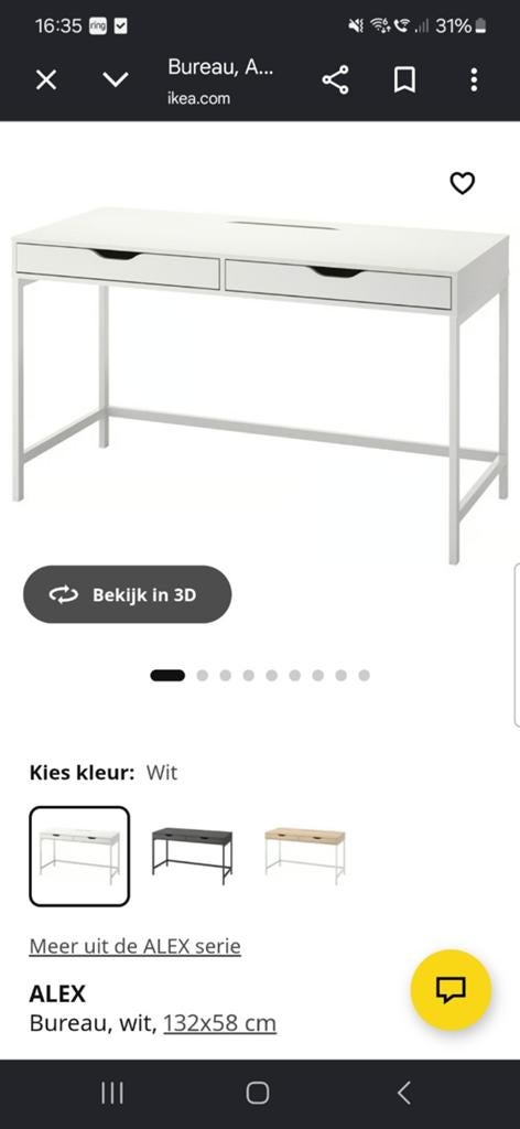 Ikea Alex Bureau (MOET SNEL WEG), Ophalen