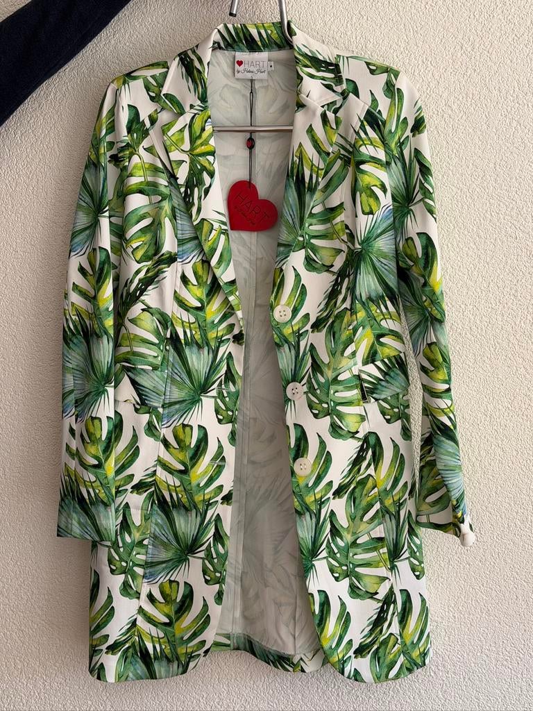 Helena Hart blazer / jasje / bladerprint / maat M, Kleding | Dames, Jasjes, Kostuums en Pakken, Maat 38/40 (M), Overige kleuren