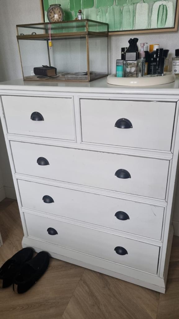 Prachtige hardhouten ladenkastje van Troubadour, Zo goed als nieuw, Minder dan 100 cm, 25 tot 50 cm, 50 tot 100 cm