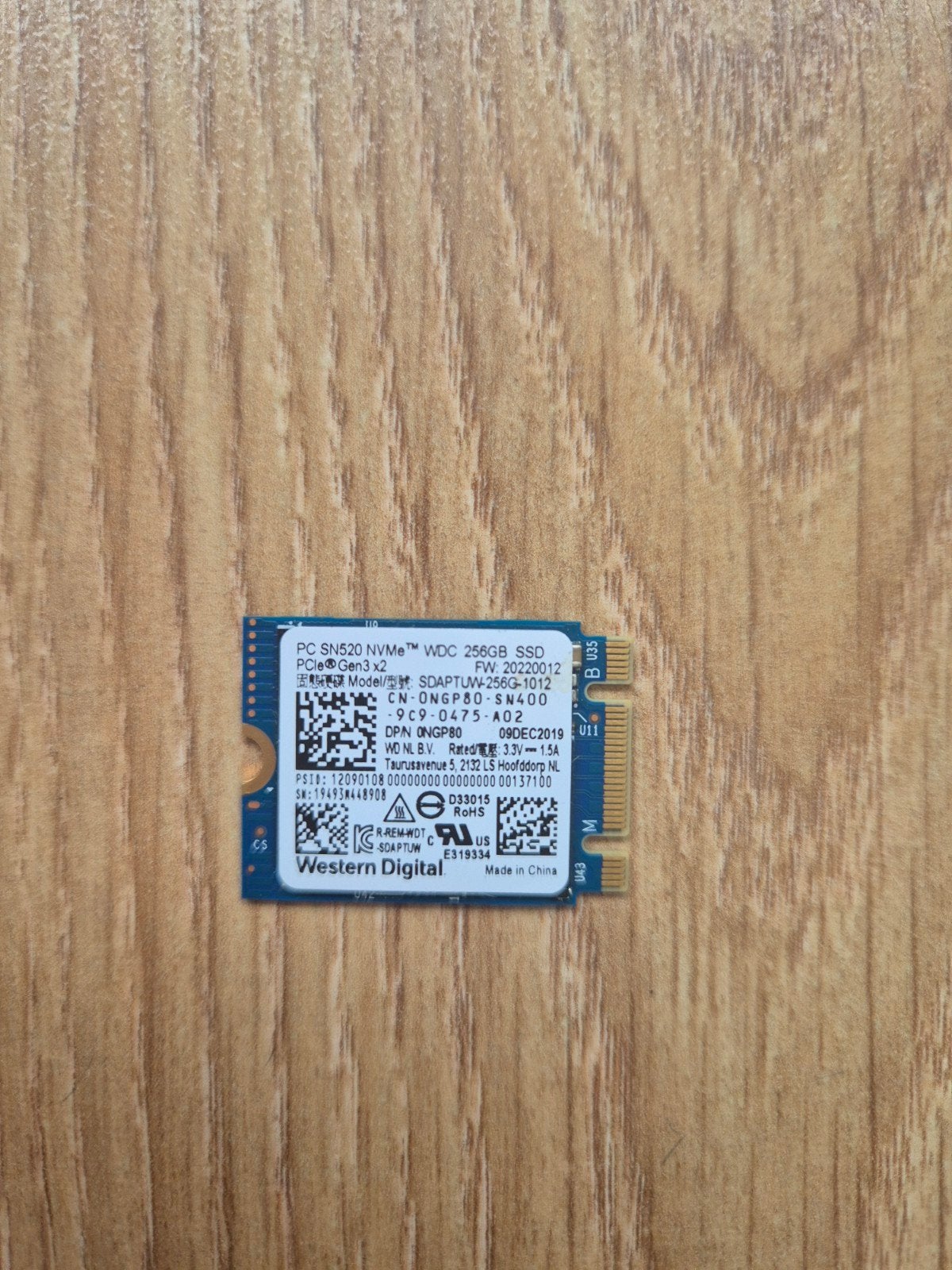 western digital PC NVMe SSD 256 GB M.2 2230, Computers en Software, Harde schijven, Intern, Gebruikt, SSD, Overige aansluitingen