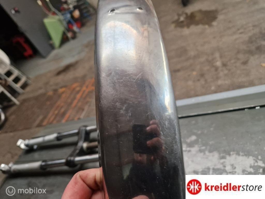 Kreidler RVS voorspatbord zonder gaatjes origineel, Gebruikt, Kreidler, Ophalen of Verzenden, Kreidler