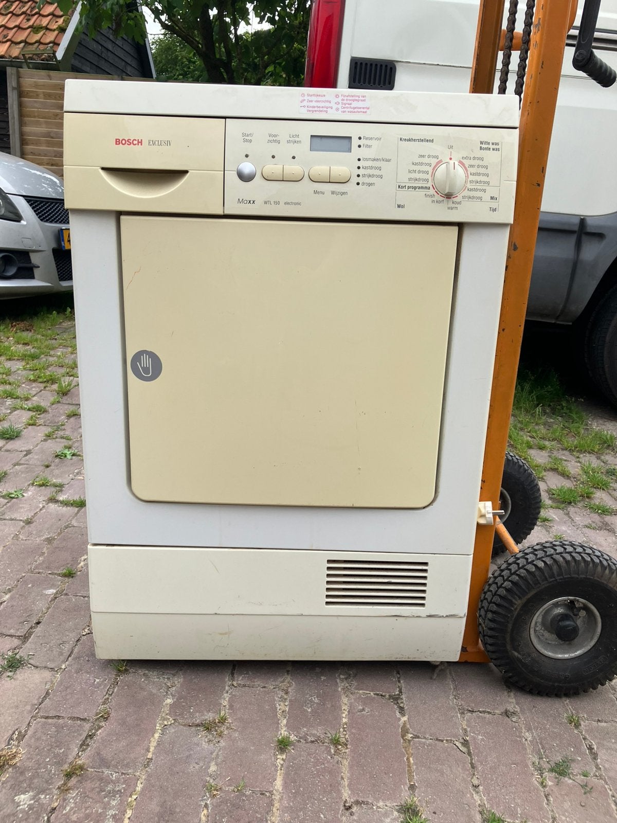 Wasdroger Bosch condens, Ophalen, 6 tot 8 kg, Gebruikt, 85 tot 90 cm