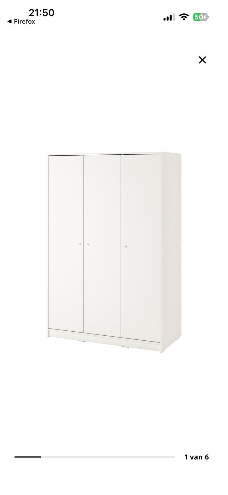 Kleding kast ikea, Ophalen, Zo goed als nieuw, 50 tot 75 cm, 150 tot 200 cm