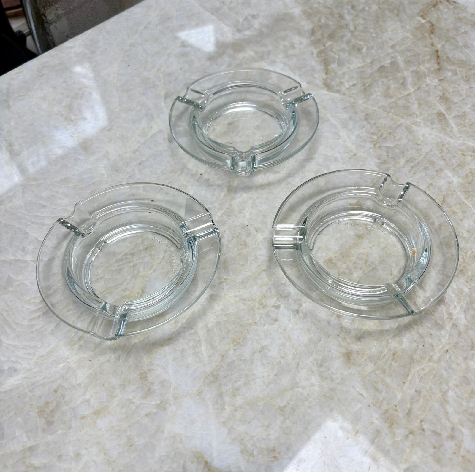 Set van 3 glazen asbakken, Ophalen of Verzenden, Nieuw