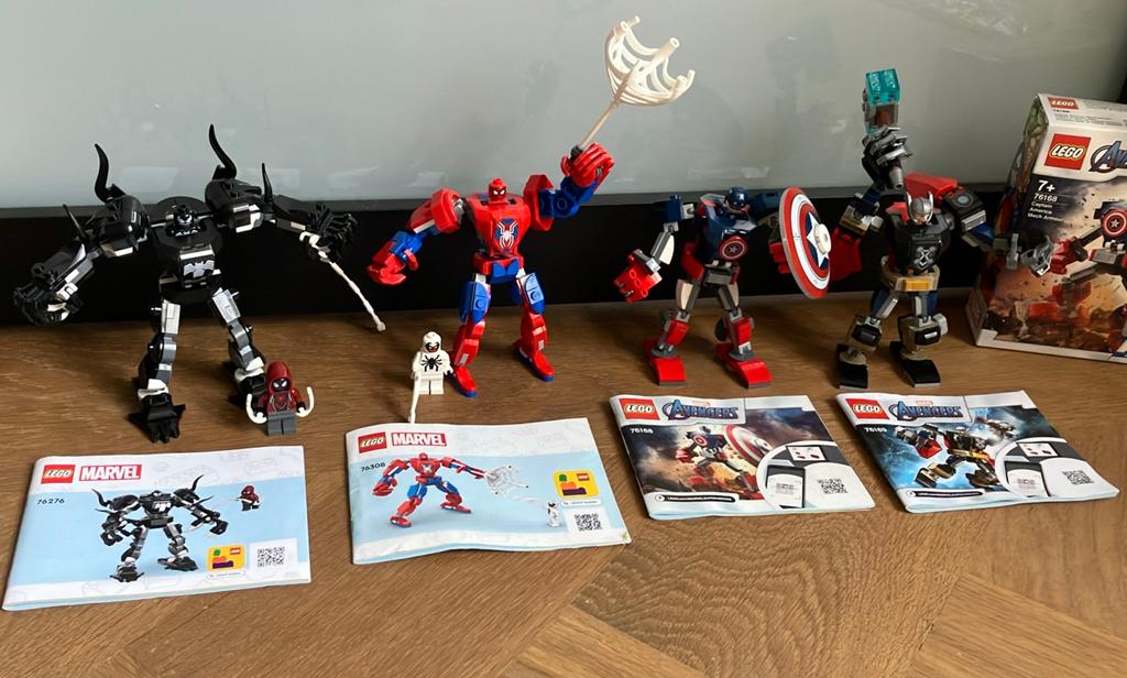 Lego marvel mechs set 76276 en 76308 en 76168 en 76169., Ophalen of Verzenden, Zo goed als nieuw