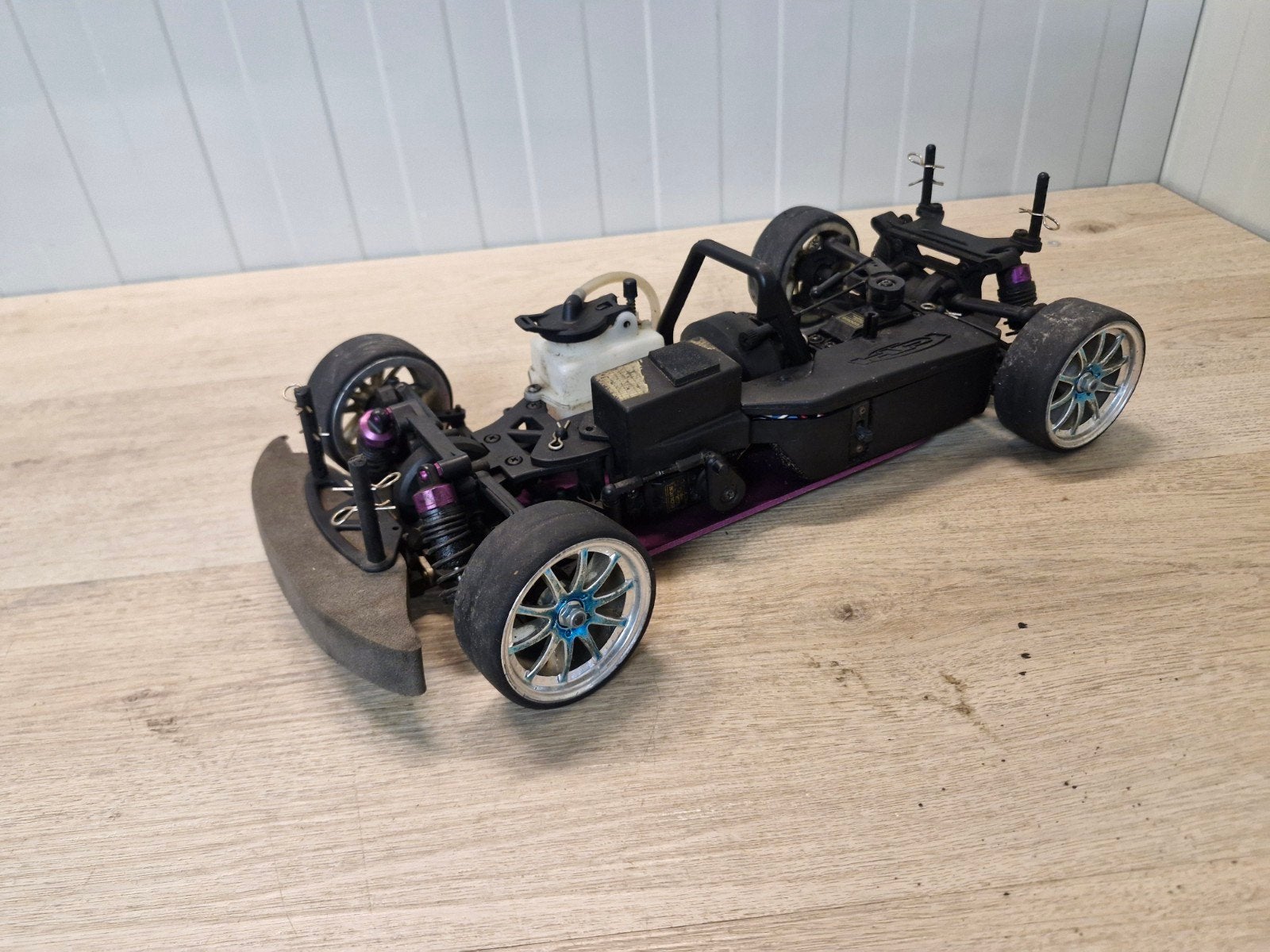 hpi rs4 1 speed1/10 chassis, Ophalen of Verzenden, Gebruikt, Nitro, Auto onroad