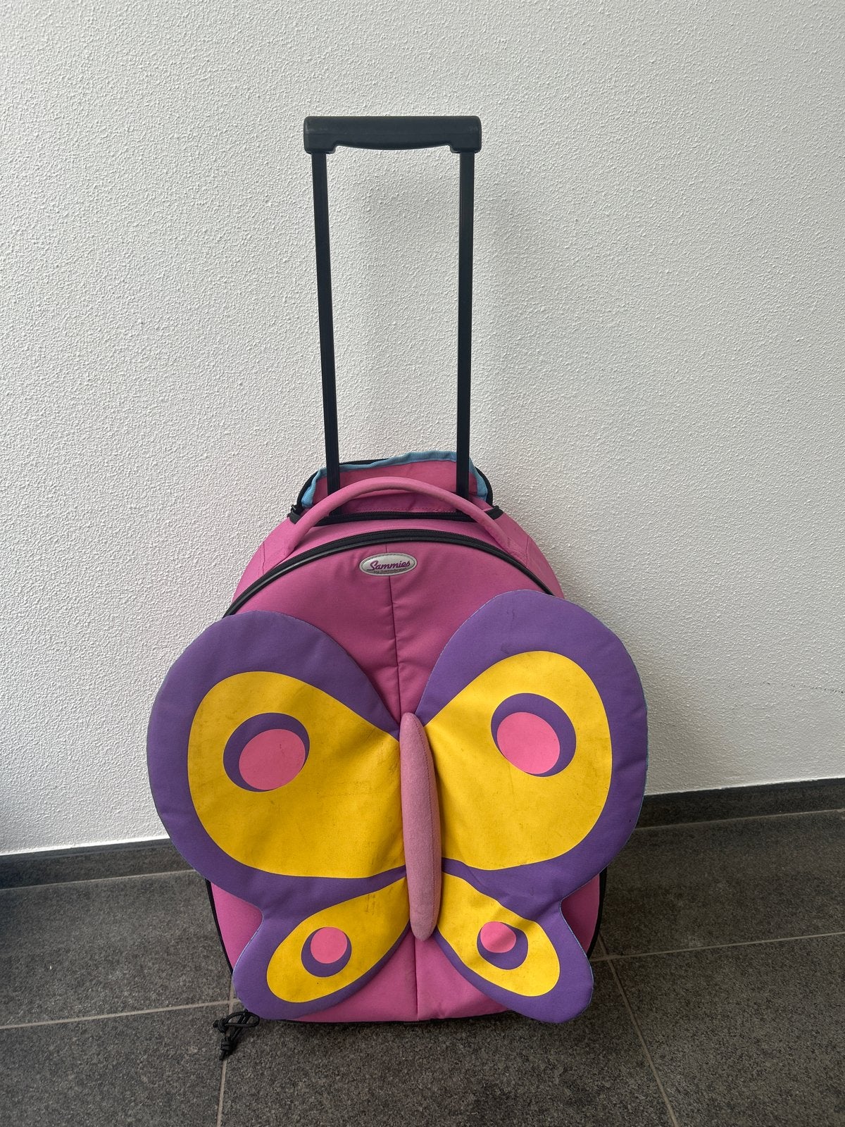 Sammies by Samsonite Kinderkoffer Vlinder Roze, 40 tot 60 cm, Gebruikt, 20 tot 30 cm, Ophalen of Verzenden