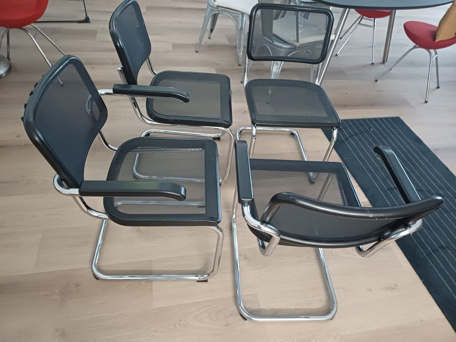 4 stoelen thonet, Ophalen, Gebruikt, Zwart, Vier