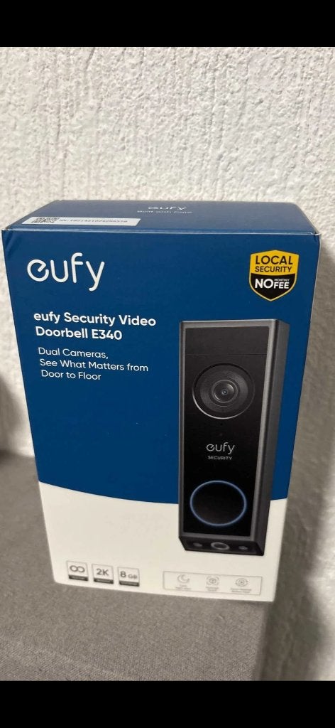 Eufy Video Doorbell E340 in doos, Ophalen, Ingebouwde camera, Nieuw, Draadloos
