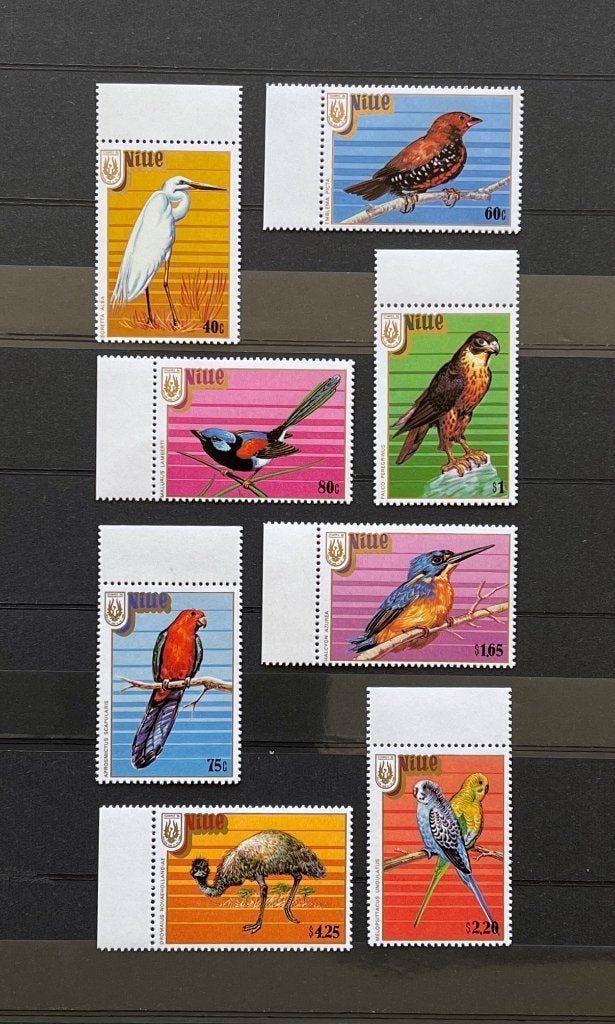 Niue 1986 Postfris Vogels Valk Parkiet Emoe Reiger Vink, Ophalen of Verzenden, Postfris, Dier of Natuur