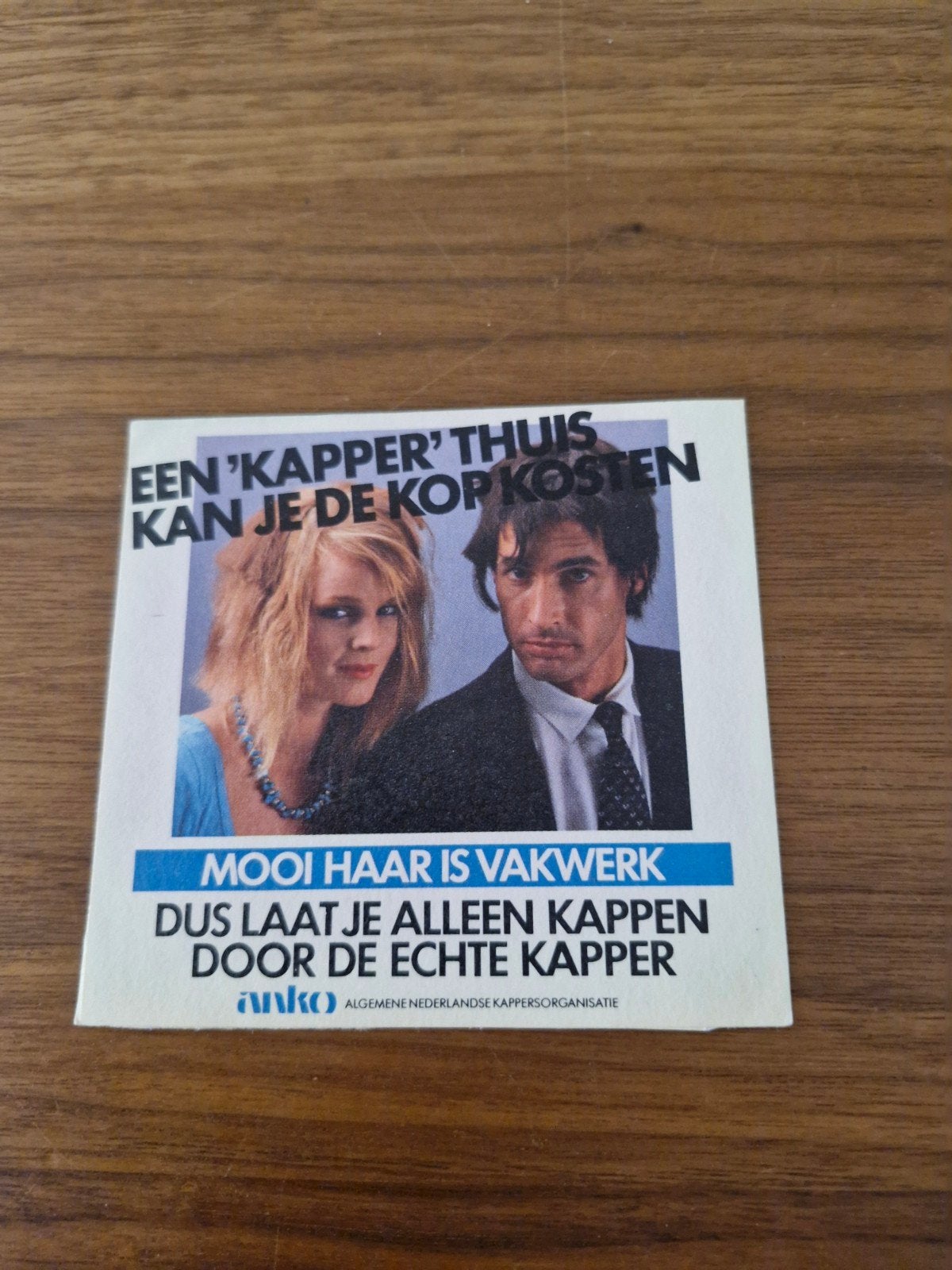 8603  ANKO Kappersorganisatie Sticker - Mooi Haar is Vakwe, Ophalen of Verzenden, Gebruikt, Overige typen