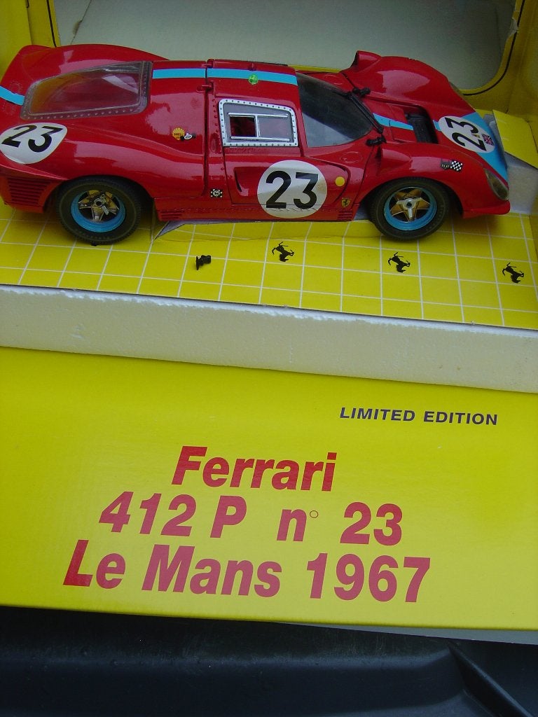 Jouef Evolution Ferrari 412P Le Mans 1967  1/18, Ophalen of Verzenden, Zo goed als nieuw, Auto, Revell