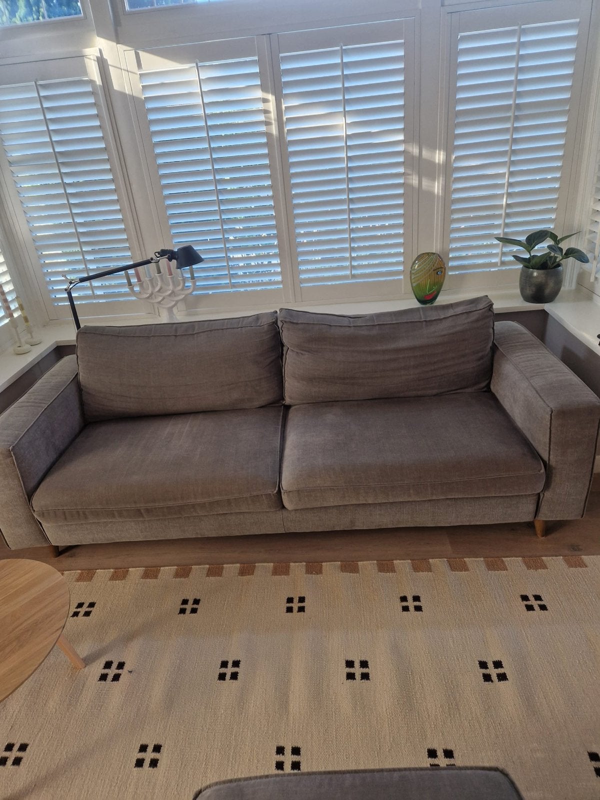 Rivièra Maison Kendall Sofa 3,5-zits katoen stone, Huis en Inrichting, Banken | Bankstellen, Gebruikt, Driepersoons, 75 tot 100 cm