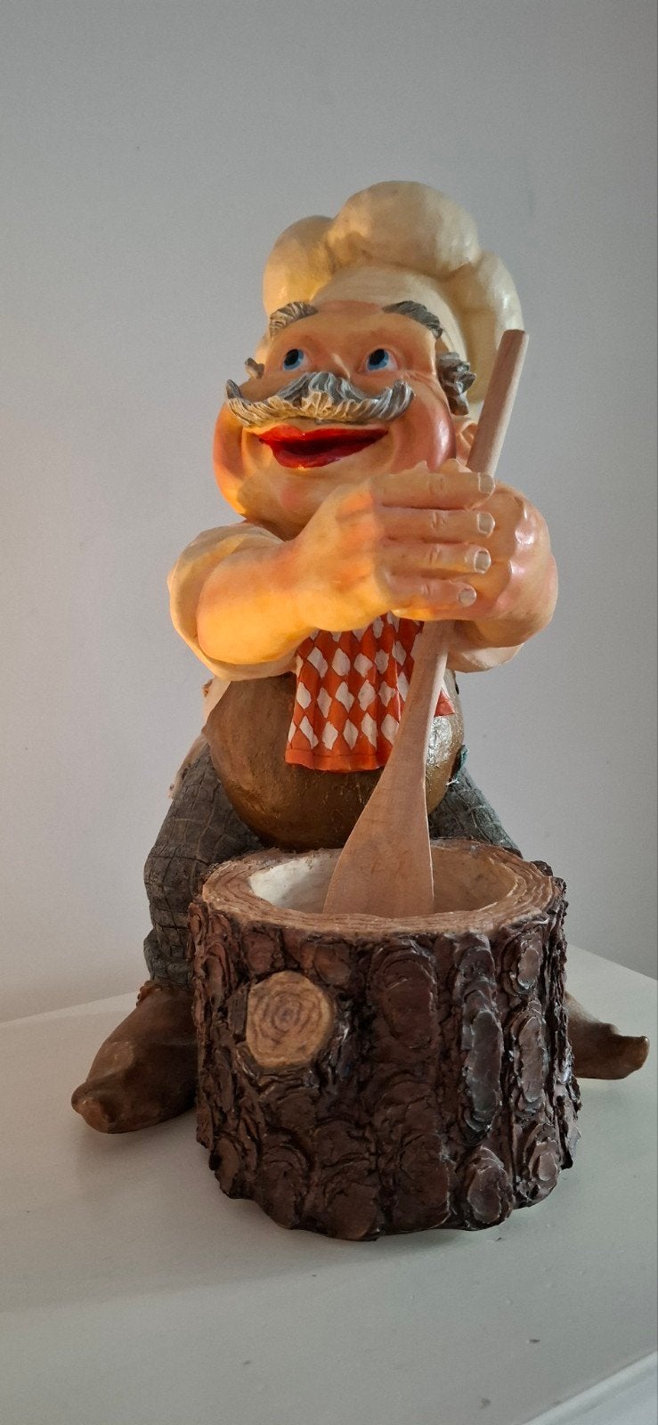 Decoratief beeld van een kok met pollepel voor keuken gerei, Meerkleurig, Overige stijlen, Ophalen of Verzenden, Zo goed als nieuw