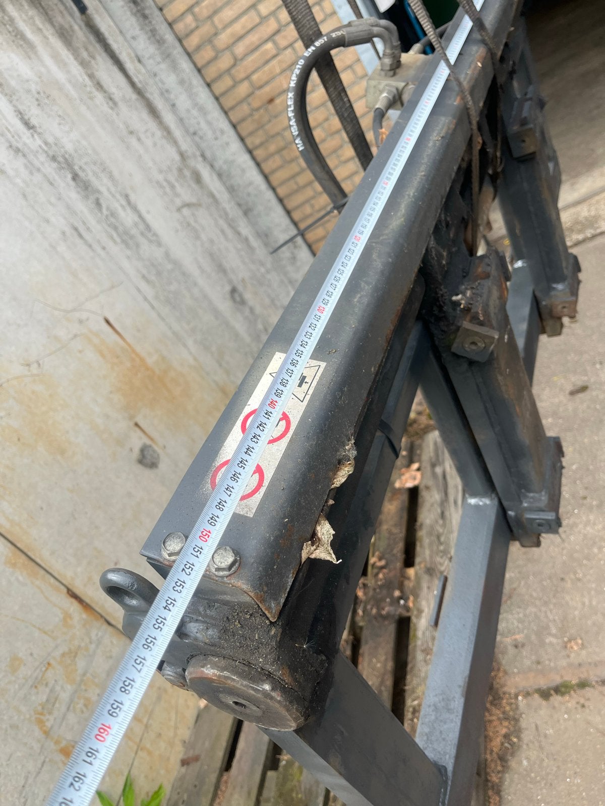 Vorkenversteller met sideshift voor heftruck, Ophalen
