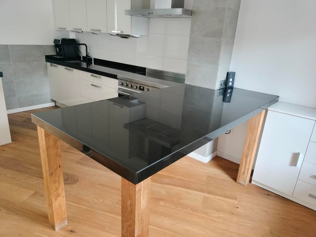 Eettafel graniet 180x100 cm, Huis en Inrichting, Tafels | Eettafels, Ophalen, Overige materialen, 50 tot 100 cm, Zo goed als nieuw