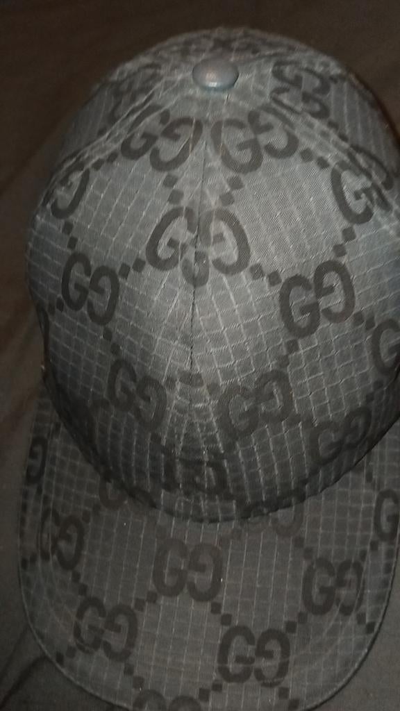Gucci Pet met GG-patroon - Zwart, Kleding | Dames, Hoeden en Petten, Ophalen, One size fits all, Gedragen, Pet