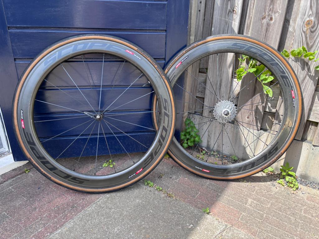 Scope R5 velgrem wielen, Zo goed als nieuw, Racefiets, Carbon, Ophalen