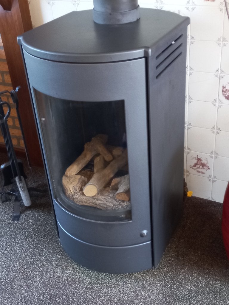 GASKACHEL met hout sfeer., Ophalen, Gas, Houtkachel, Zo goed als nieuw
