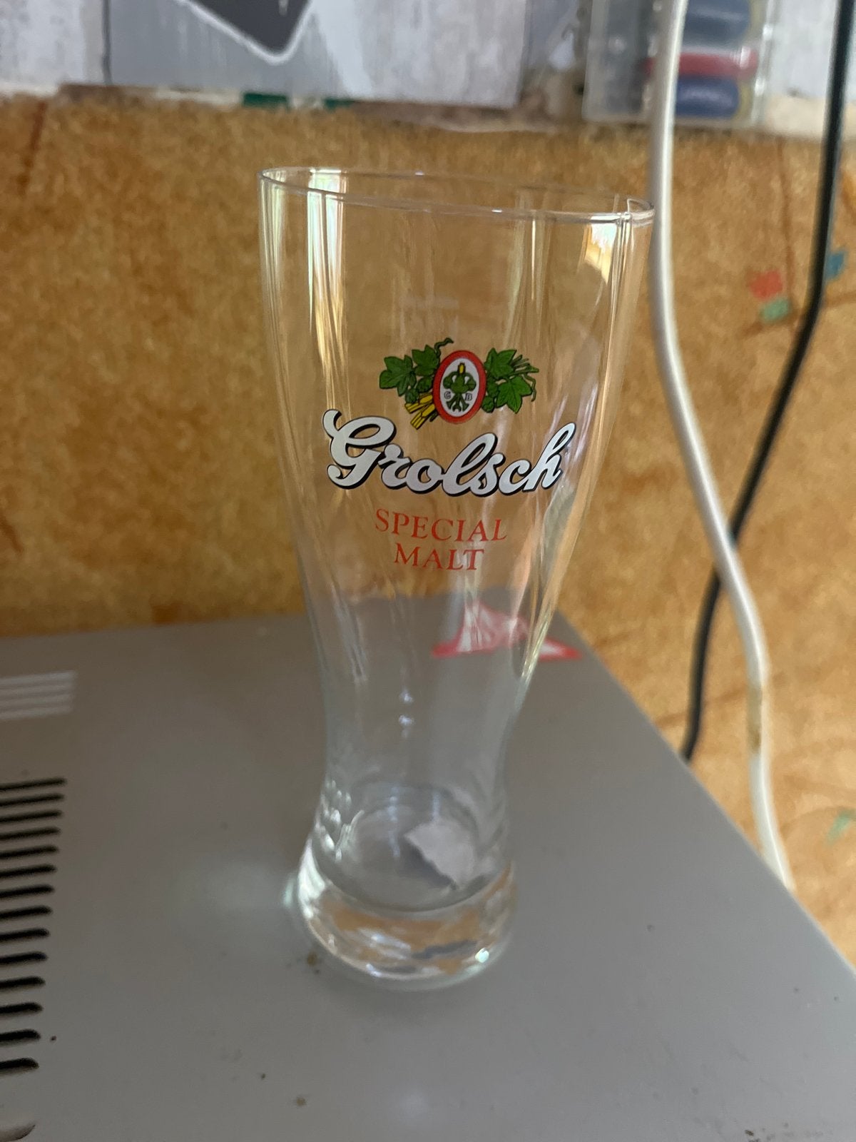 Grolsch Special Malt Bierglas, Ophalen of Verzenden, Zo goed als nieuw, Bierglas